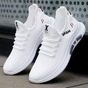 Summer New Lightweight Breathable Mesh Running Shoes Korean Style Soft Sole Anti-Slip Odor-Free Suitable for Casual Wear