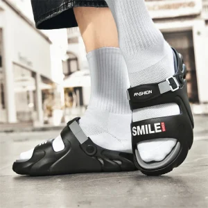 Summer Outdoor Men’s Beach Style Casual Sandals Breathable Anti Slippery Lightweight EVA Soft Soles Indoor Outdoor Wear
