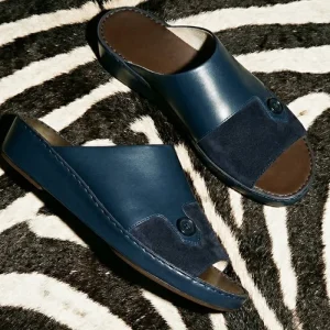 Supple Leather Arabic Sandals Custom Slide Men Summer Slippers Cork Insole Daily Wear Middle East Bespoke