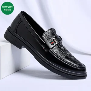 TPY0 Loafer Shoe Men’s Formal Dress Shoe Men Casual Shoe Business Boat Shoe Men’s Leather Dress Shoe Boy School Shoe