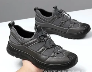 Thick PU Sole Lightweight Men’s Breathable Walking Shoes for Summer Autumn