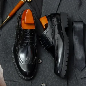 Thick Sole Men Dress Shoes Size Casual Leather Trendy Men’s Office Shoes
