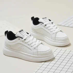 Thick-insole Breathable Casual White Shoes Walking Style Sports Running Men’s Skateboard Shoes