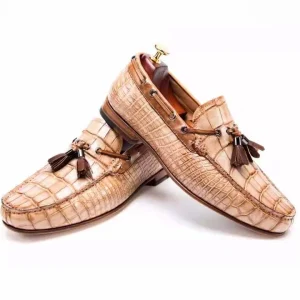 Top Quality Goodyear Size 41 Loafers Shoe Fancy Pretty Alligator Skin Official Men’s Shoes Loafers Crocodile Leather Shoes Men