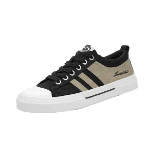 Trendy Fashion Lace-Up Men’s Canvas Walking Shoes Breathable Soft Rubber Sole Casual Sneakers Spring Autumn