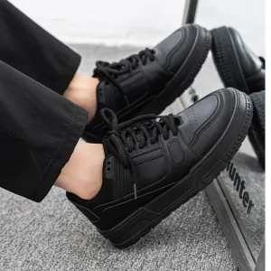 Trendy Men’s Black Jedi Lace Up Mesh Retro Sports Casual Thick Topped Waterproof Breathable Cushioning Lightweight
