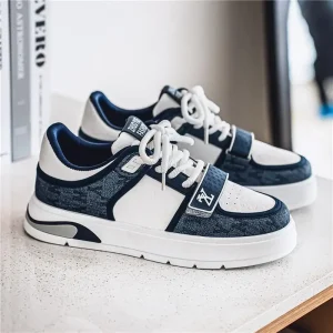Trendy Men’s Luxury Style Casual Sneakers Breathable Thick Sole Board Shoes Daily Wear Skate Shoes for Young Men Designer Shoes