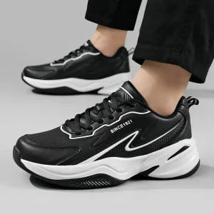Trendy and Versatile Men’s Sports Shoes Anti slip and Breathable Oversized Casual Running Shoes Fashionable Sports Shoes