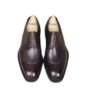 U-Tip Derby Shoes Classic Handmade Leather Wedding Shoes