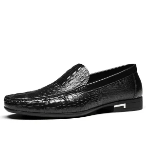 UP 5200r Classic Solid Leather Slip On Dress Shoes for Men Casual Soft Sole Lace Up Closure Autumn Office Career