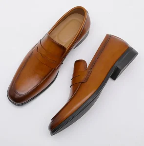 UP 6558r Men’s Casual Dress Shoes Slip on Breathable PU Leather Office Career Business Shoes