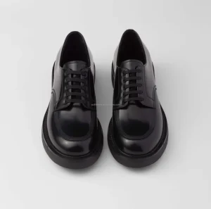 Unisex Men Women Formal Leather Laced Derby Shoes Low Heel Calfskin Genuine Leather Derbys for Men Black Leather Derby Shoes