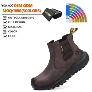 Unisex Men’s Steel Toe Safety Boots Anti smash Anti puncture Waterproof Anti slip Wear resistant Soft Work Shoes