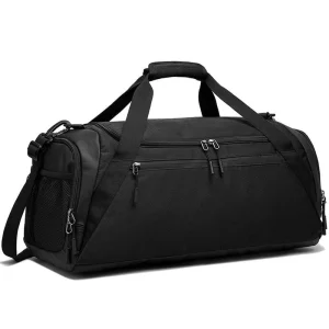 Unisex Modern Large Capacity Water Resistant Polyester Casual Daily Sports Bag with Shoe Compartment for Weekend Travel Gym