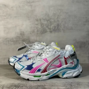Unisex Multicolor Mesh Retro Runner Sneakers Breathable Thick Sole Non Slip Fashion Clunky Casual Shoes