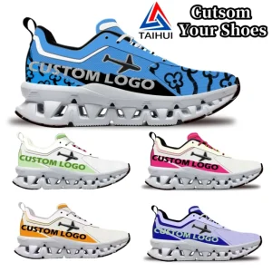 Unisex OEM ODM Lightweight Outdoor Road Running Sneakers Cushioned Casual Sports Shoes for Men in Spring Season