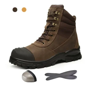 Unisex Steel Toe Steel Insole Safety Shoes Martin Boots Anti-slip Puncture-Proof Heavy Duty Work Shoes for Men High-top Boots