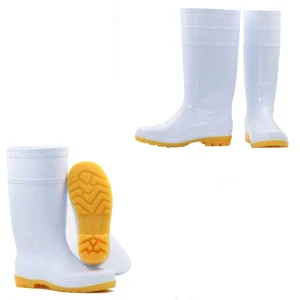 Unisex White Long Barrel PVC Rubber Boots Men’s Working s Design Your Own Raining Shoes Factory Direct