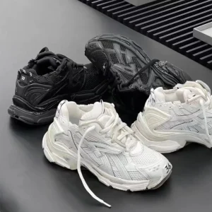 Veca Retro Lace Up Chunky Sneakers Breathable Cushioning Anti Slip Lightweight Casual Running Shoes for Spring Autumn Winter