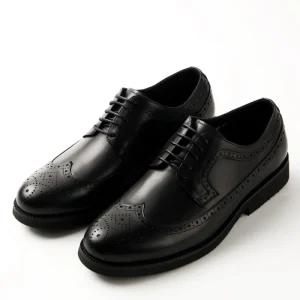 Vintage Italy Genuine Leather Derby Shoes for Men Brogue Style Casual Upper with EVA Insole Waterproof Business Party Daily Life