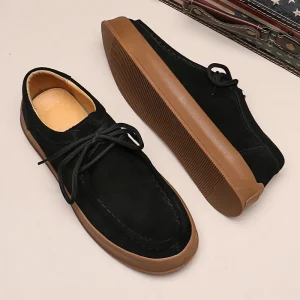 Walking Shoes Men Fashion Design Beautiful Color Waterproof Genuine Leather Loafers Shoes Dress Shoes