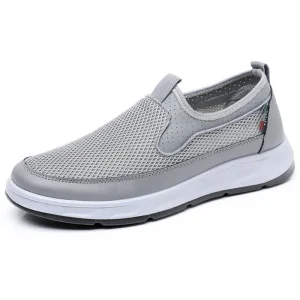 Walking Shoes Slip on Jogging Loafers Mesh Upper Lightweight PU Sole Men’s Cushioning for Men