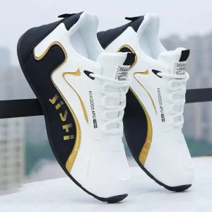 Waterproof Non slip Men’s Sports Casual Shoes Leather Running Walking Sneakers