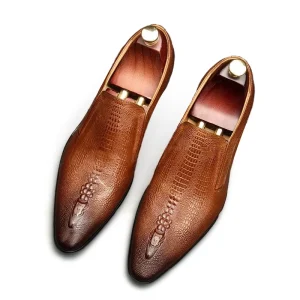 Wedding Party Shoes Elegant Style British Authentic Genuine Leather Mens Shoes Cowhide Leather Dress Shoes