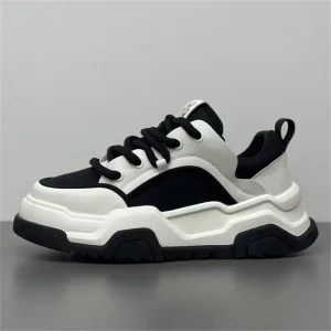 Winter Men’s Casual Running Shoes Breathable Lace-Up Comfortable White Leather PU Sole