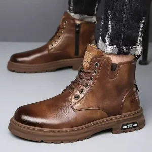 Winter Men’s Premium British Retro Leather Boots