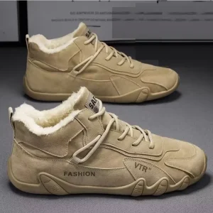 Winter Plush Shoes Men’s Fashion Anti slip Thick Warm Cotton Shoes for Winter Wear