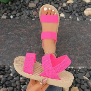 Women’s Fashionable Lightweight Casual Summer Open Toe Ankle Strap Platform Wedge Sandals Anti Slip EVA Men’s Waterproof