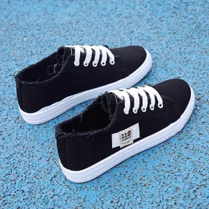 Women’s Korean Style Sports Canvas Sneakers Classic Casual New Popular Anti Slip Work Student Road Running Walking Shoes