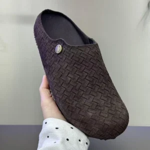 Woven style Men’s Summer Autumn New Breathable Suede Slip on Loafers Lightweight Soft soled Slip Resistant Dual use