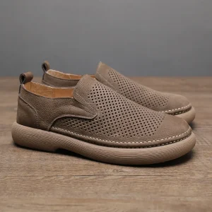 Y 37 45 NNew Men’s Genuine Leather Lightweight Breathable Flat Shoes Casual Business Dress Shoes