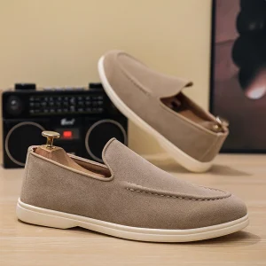 Y 39-45 Men’s New Flat Slip-over Men’s Shoes for Summer Fashionable Casual Simple Business Shoes