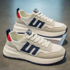 YF Men’s Walking Style Shoes Spring New Breathable Mesh Shoes Casual Men’s Running Shoes