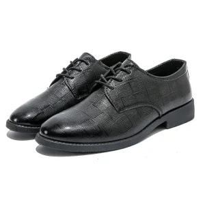 YONGGE Men’s Shoes Formal Casual Shoes Men’s British Versatile Men’s Business Wedding Shoes