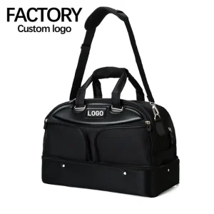 YWB005 Men’s Waterproof Golf Bag Black Boston Style with Nylon Construction for Clothes and Shoes