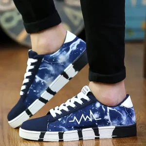 Youth Men’s Skate Shoes Korean Version Casual Canvas Low Top Sports Students Breathable Shoes