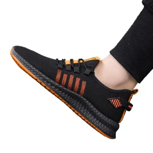 hongyan Custom Men’s Lace up Sport Shoes Breathable Mesh Lightweight Design Low MOQ Spring Autumn Running Shoes Low